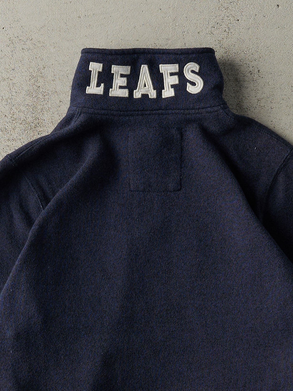 Vintage Y2K Navy Blue Embroidered Toronto Maple Leafs Quarter Zip Sweatshirt (S)