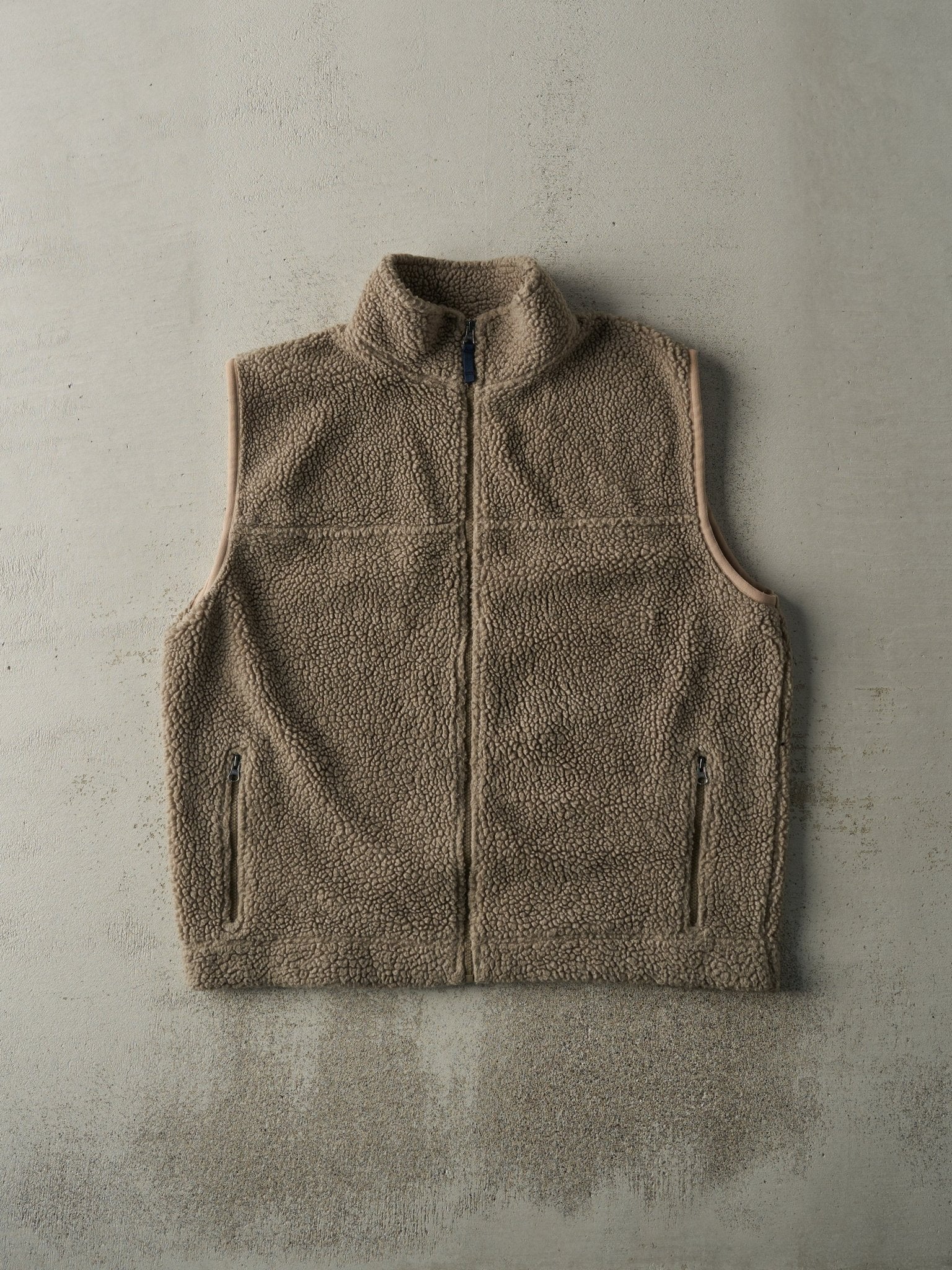 Vintage 90s Beige Gap Sherpa Fleece Vest (L)