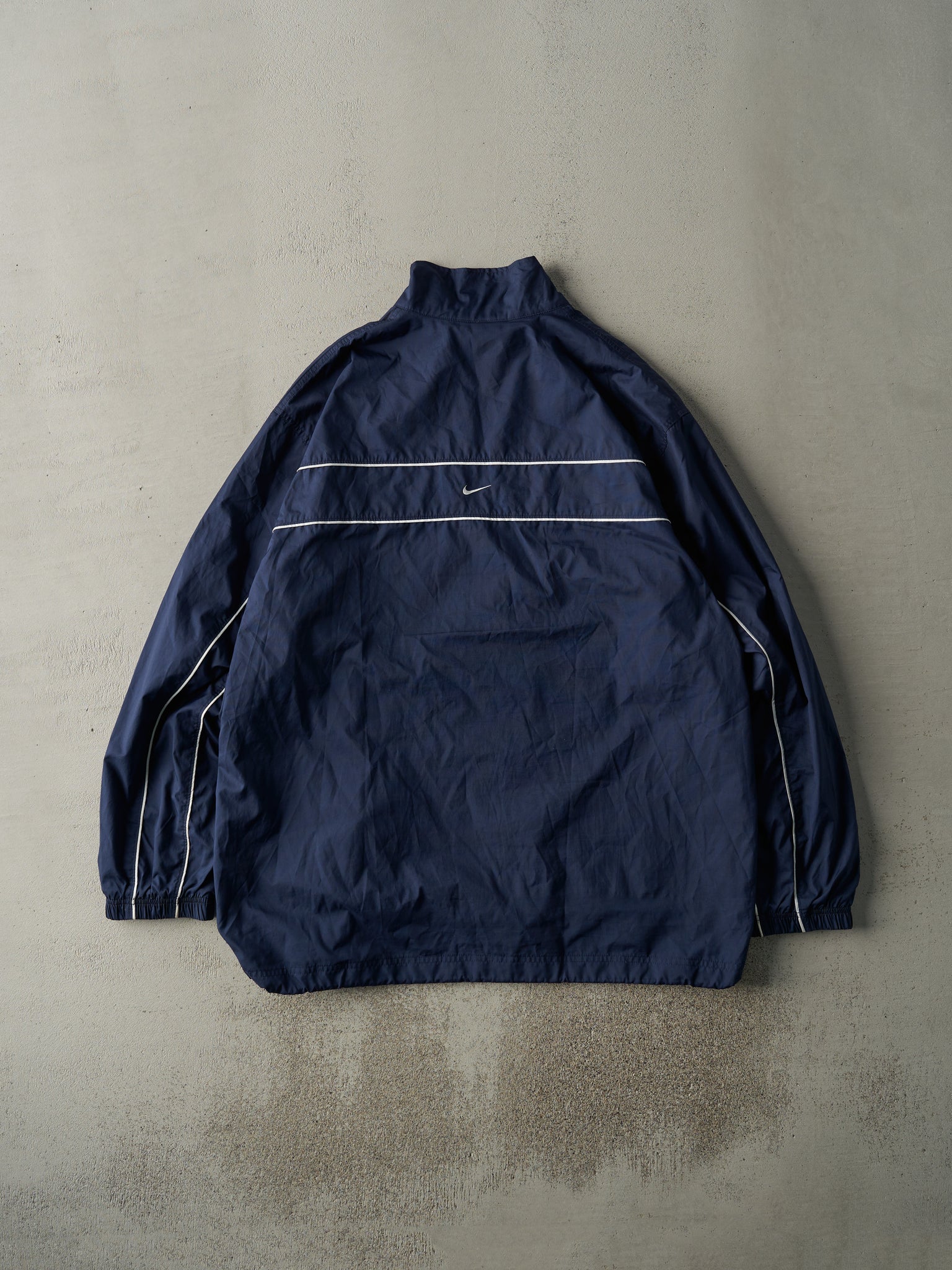 Vintage Y2K Navy Blue Nike Windbreaker Jacket (XL)