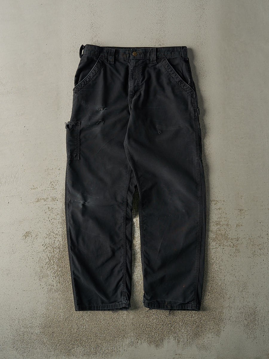 Vintage Y2K Black Carhartt Lightweight Carpenter Pants (33x30)