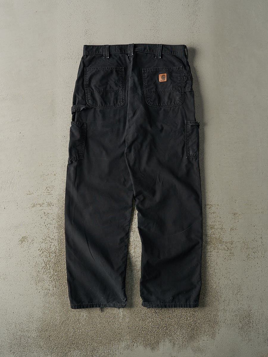 Vintage Y2K Black Carhartt Lightweight Carpenter Pants (33x30)