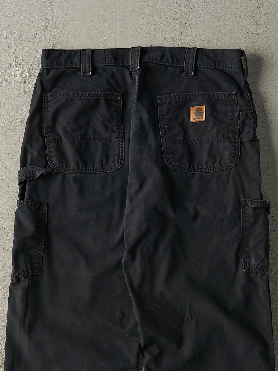 Vintage Y2K Black Carhartt Lightweight Carpenter Pants (33x30)