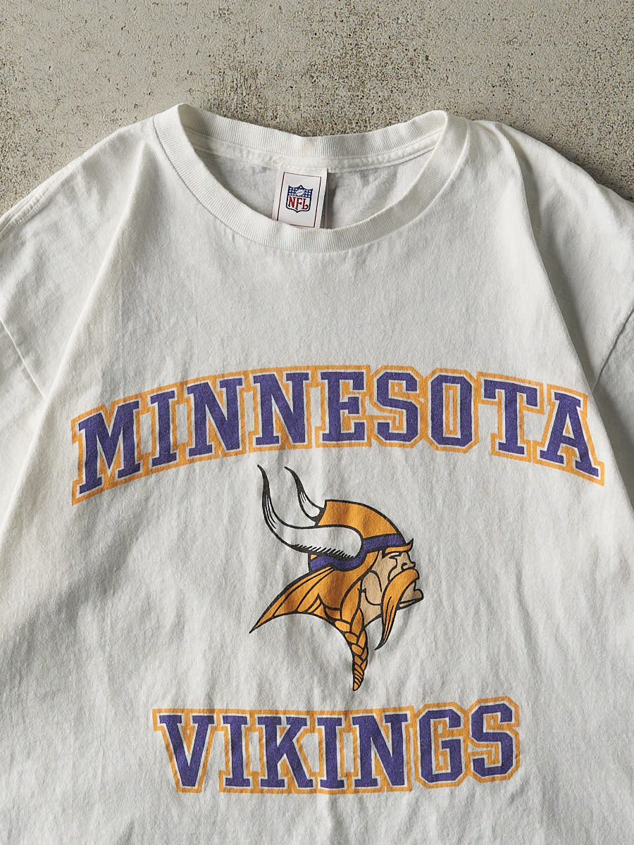 Vintage Y2K White Minnesota Vikings Tee (M/L)
