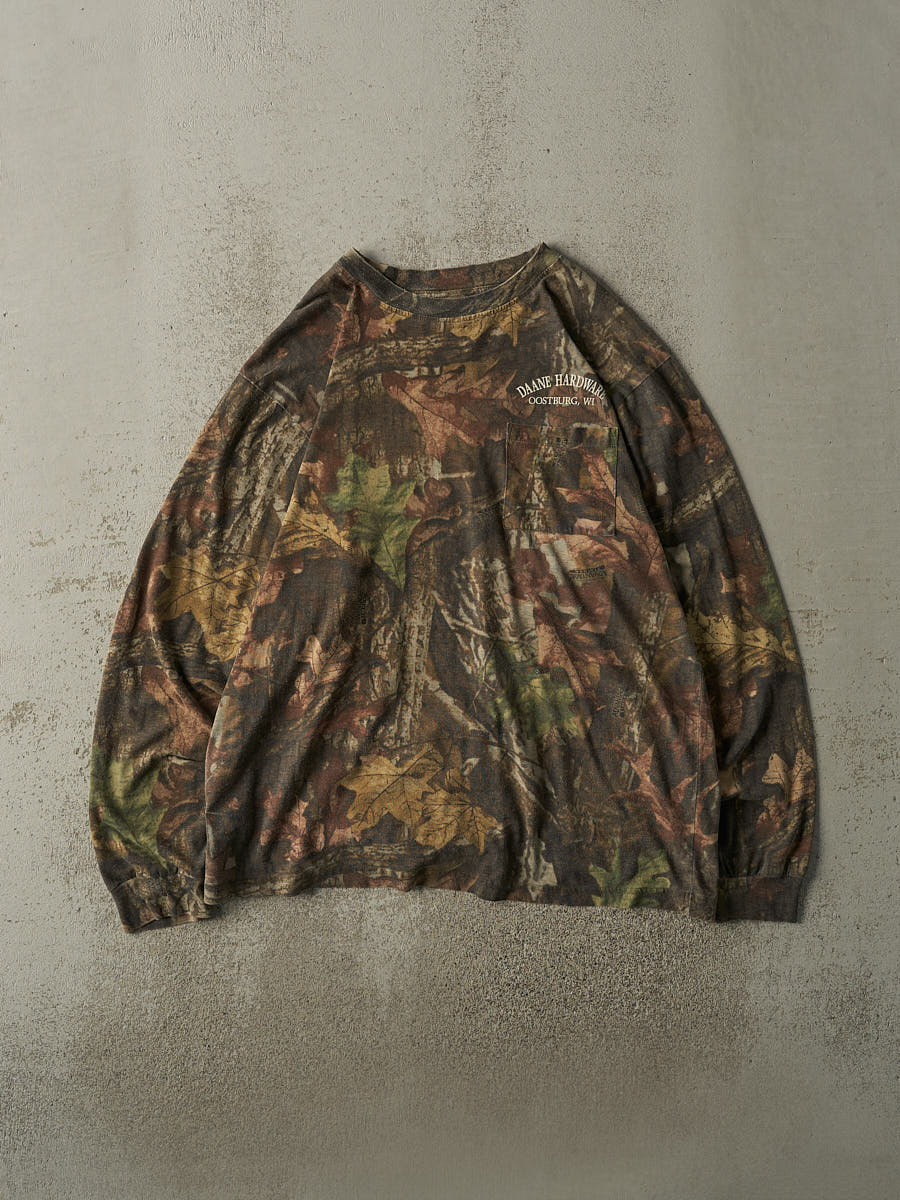 Vintage Y2K Camo Advantage Camo Pocket Long Sleeve (L)