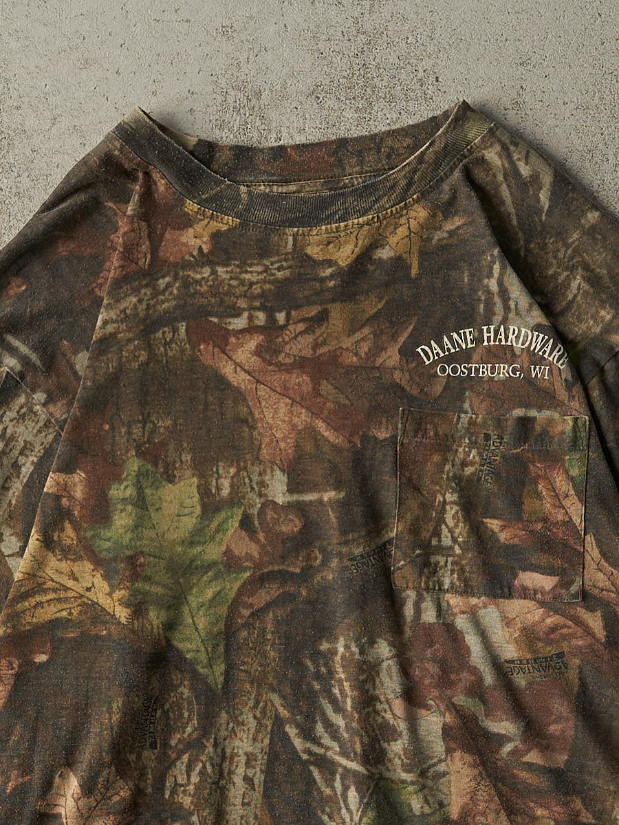 Vintage Y2K Camo Advantage Camo Pocket Long Sleeve (L)