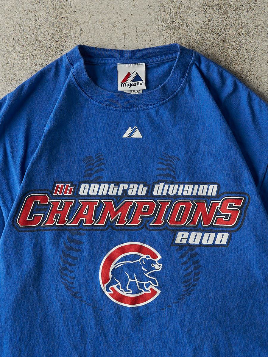 Vintage 08' Blue Chicago Cubs MLB Champions Tee (S/M)