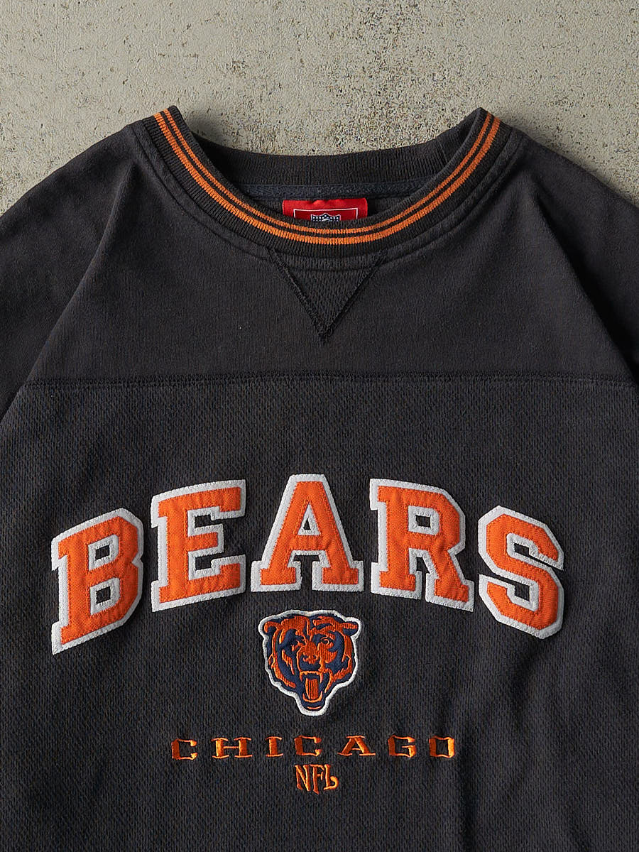 Vintage Y2K Faded Black Chicago Bears Embroidered Long Sleeve (XL)