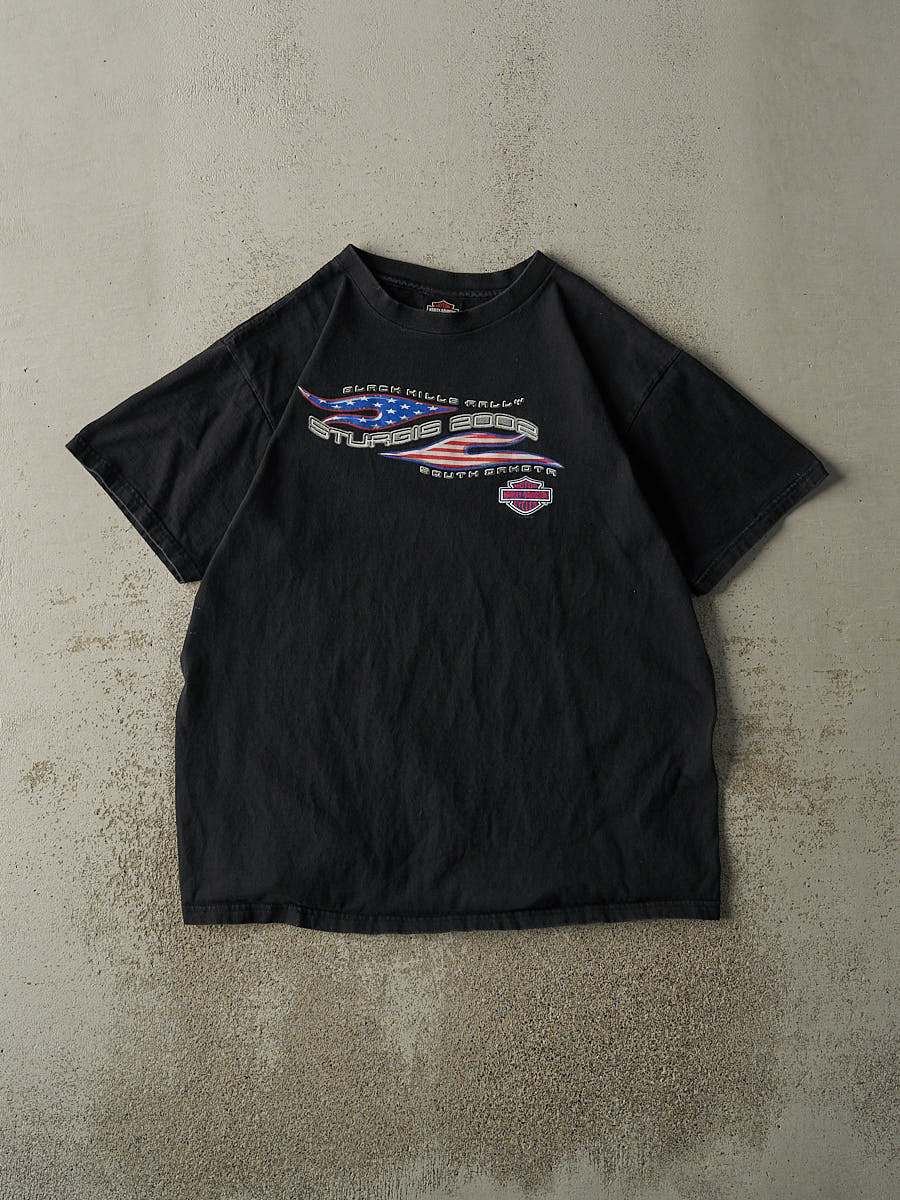 Vintage 02' Black Sturgis Black Hills Rally Harley Davidson Tee (L/XL)