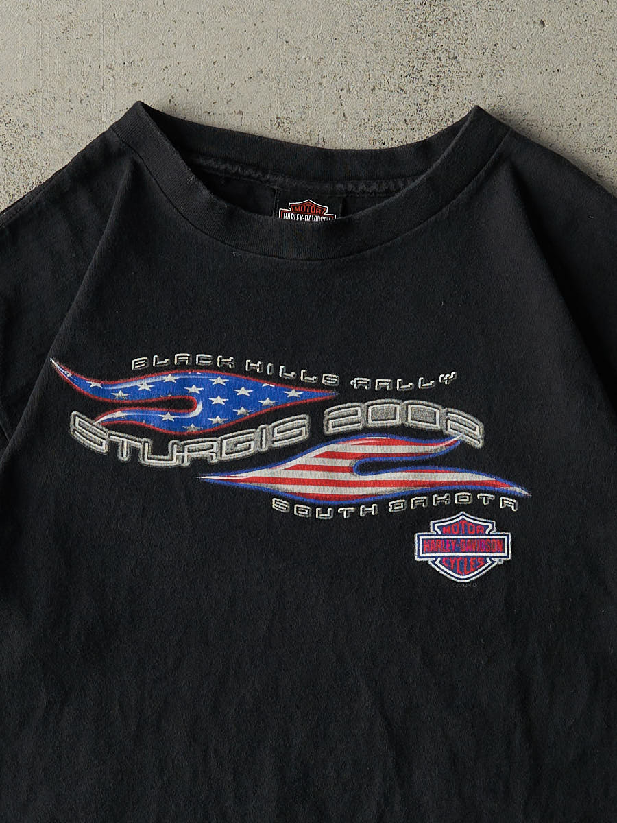 Vintage 02' Black Sturgis Black Hills Rally Harley Davidson Tee (L/XL)