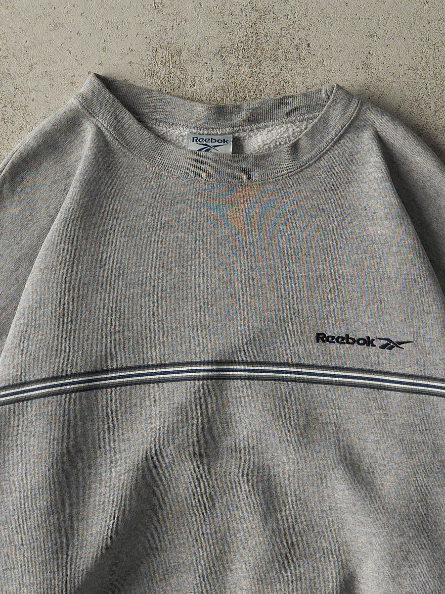 Vintage 90s Grey Reebok Embroidered Crewneck (XL)