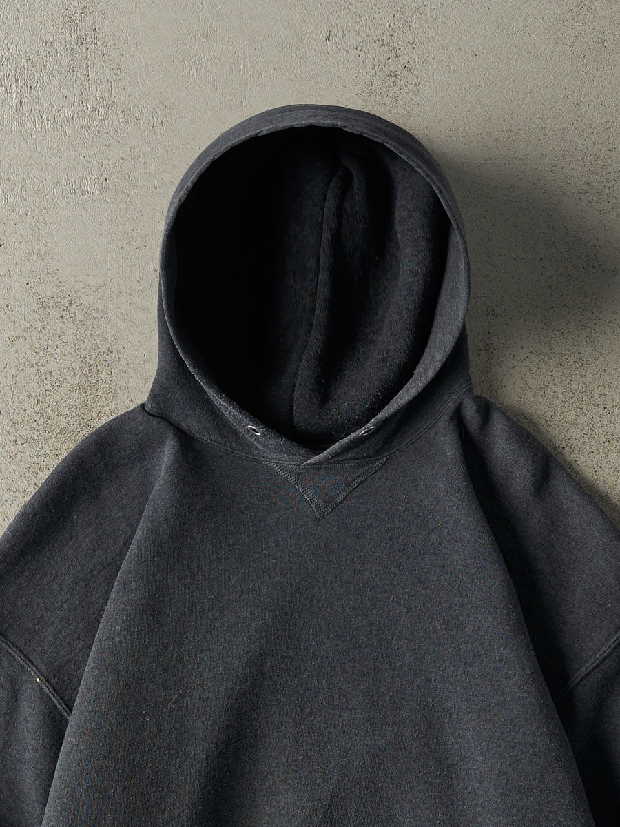 Vintage Y2K Charcoal Grey Russell Athletic Hoodie (XL/XXL)