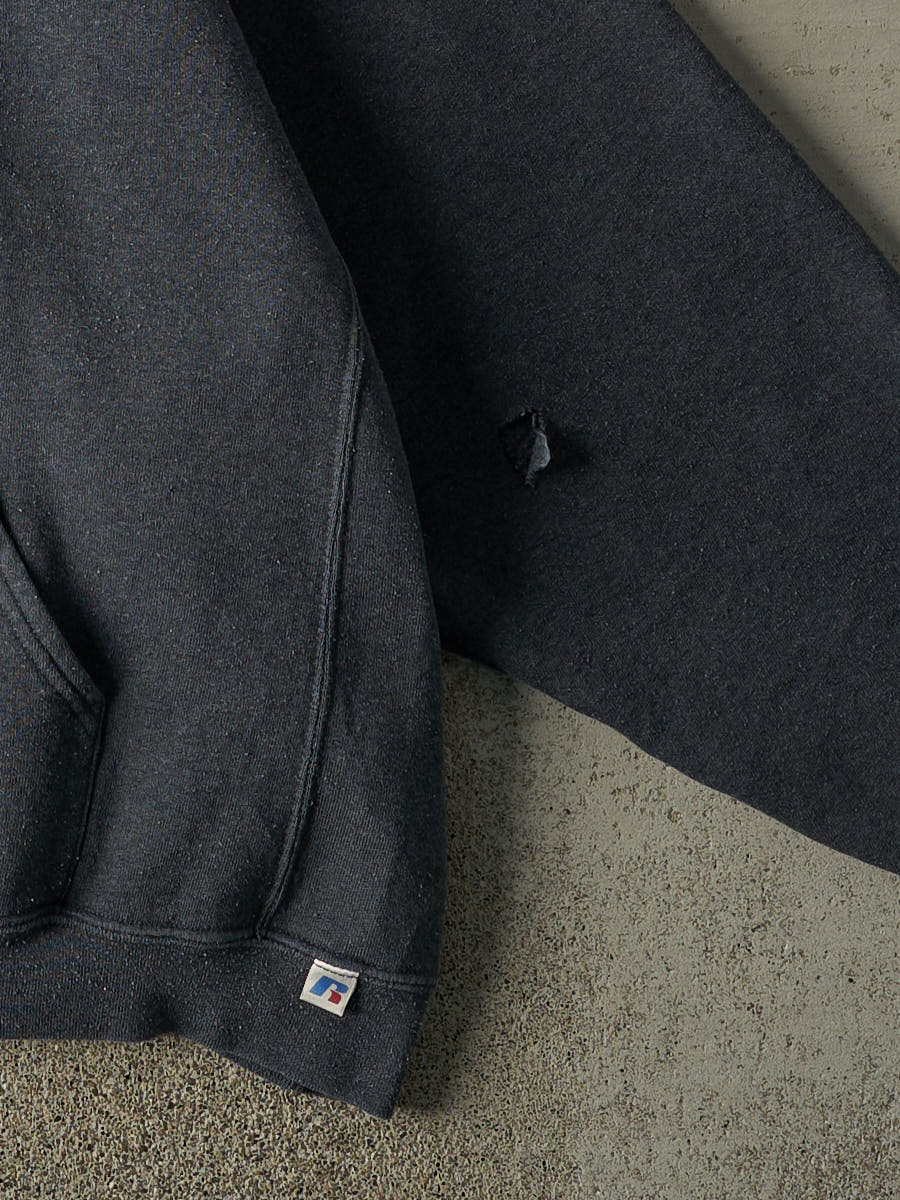 Vintage Y2K Charcoal Grey Russell Athletic Hoodie (XL/XXL)