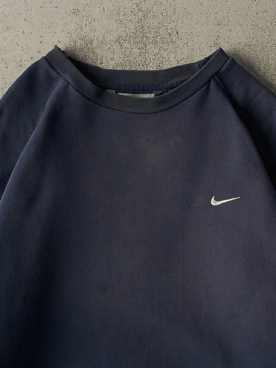 Vintage Y2K Navy Blue Nike Embroidered Crewneck (XL)