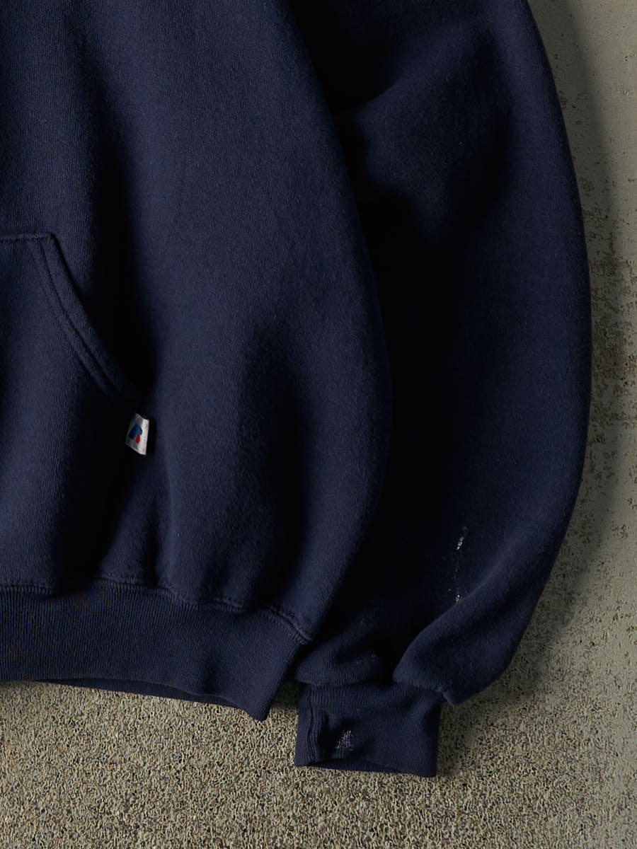 Vintage Y2K Navy Blue Russell Athletic Zip Up Hoodie (L/XL)