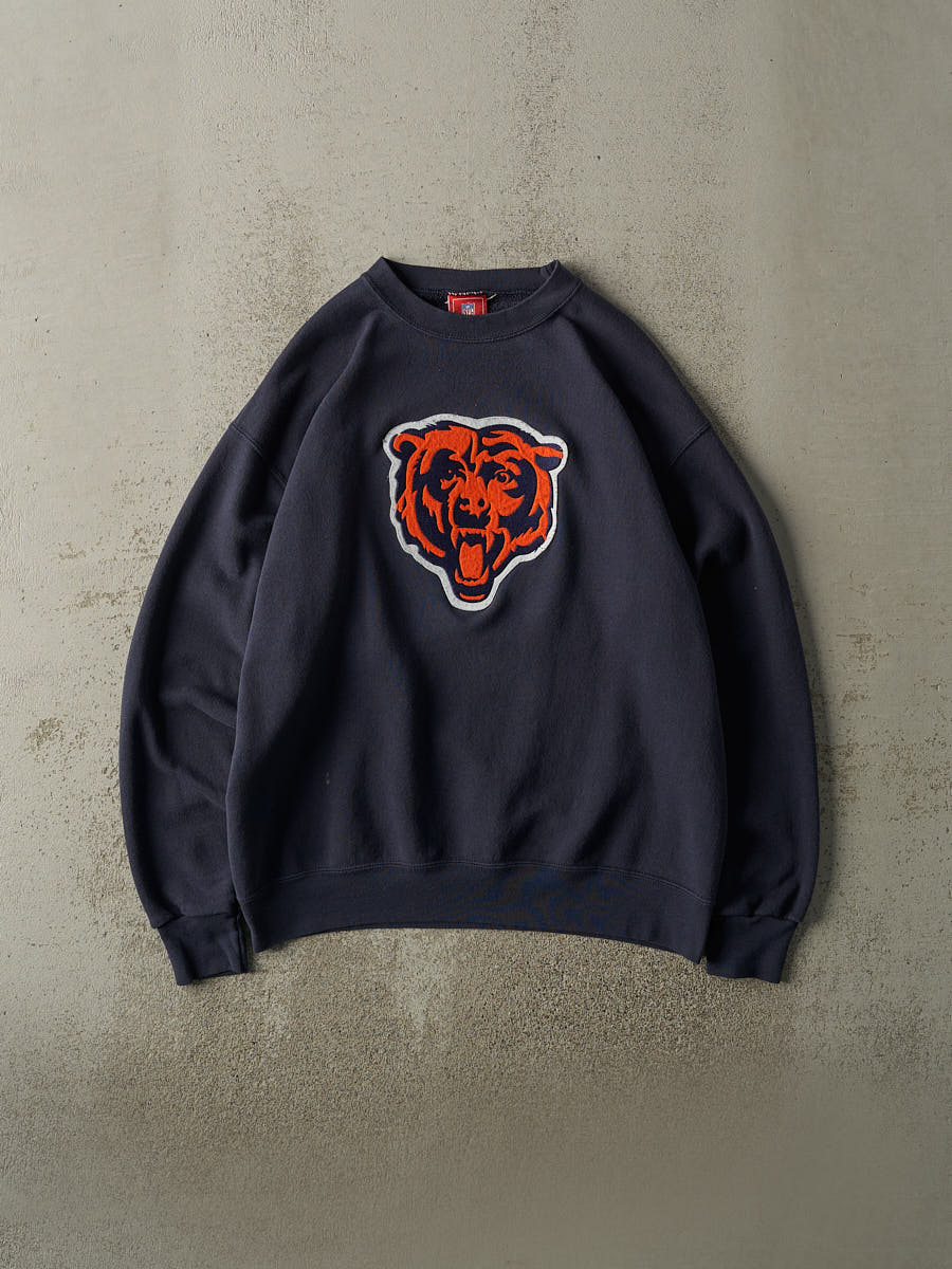 Vintage 90s Navy Blue Chicago Bears Embroidered Crewneck (L)