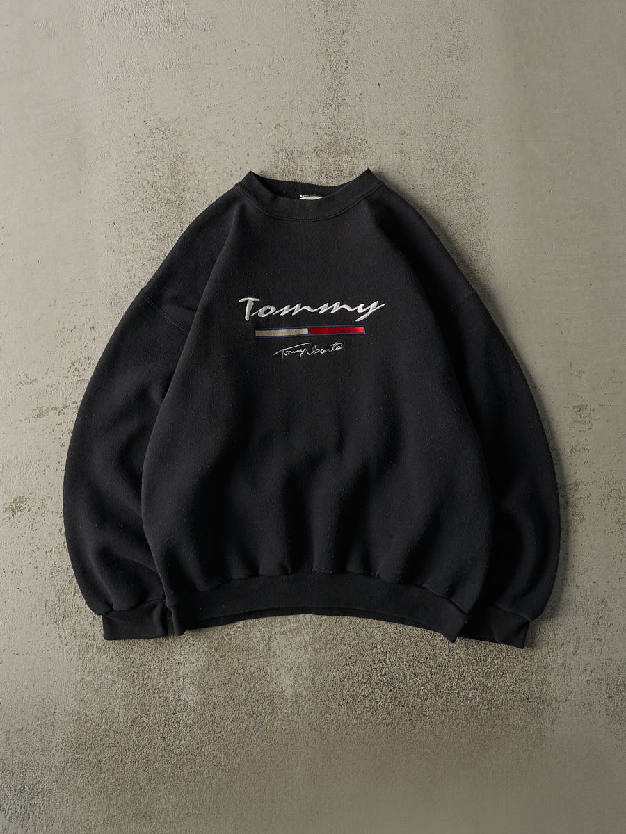 Vintage 90s Black Tommy Sports Bootleg Crewneck (L/XL) – Rebalance 
