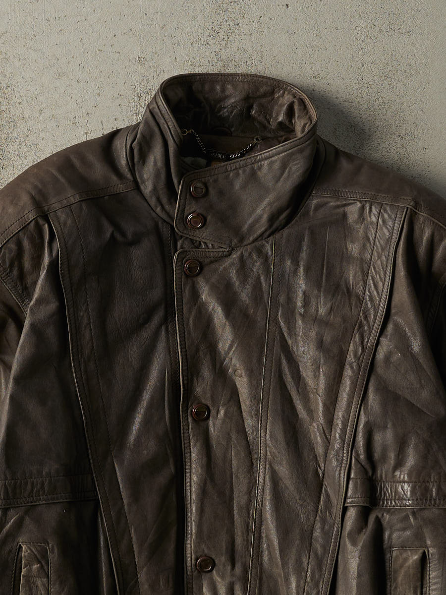 Vintage 90s Brown Danier Leather Jacket (L/XL)