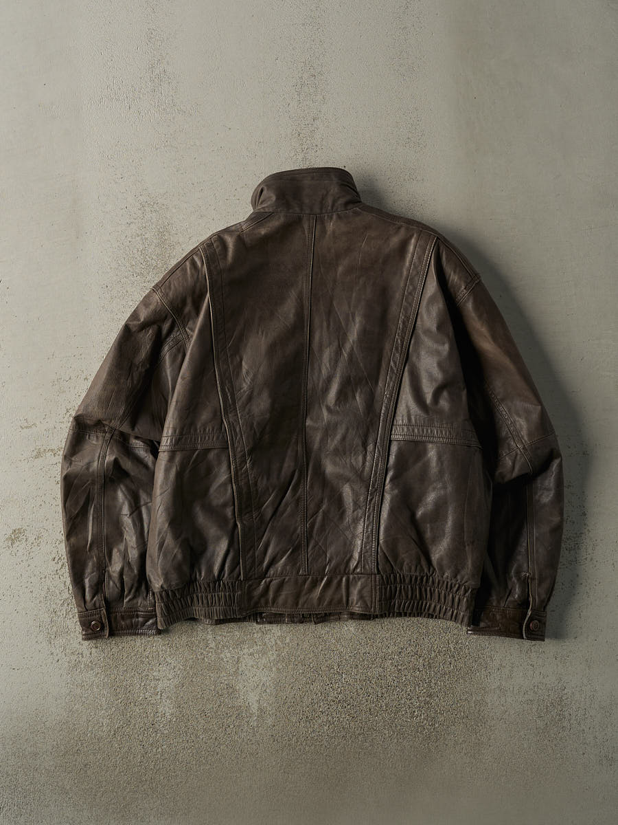 Vintage 90s Brown Danier Leather Jacket (L/XL)