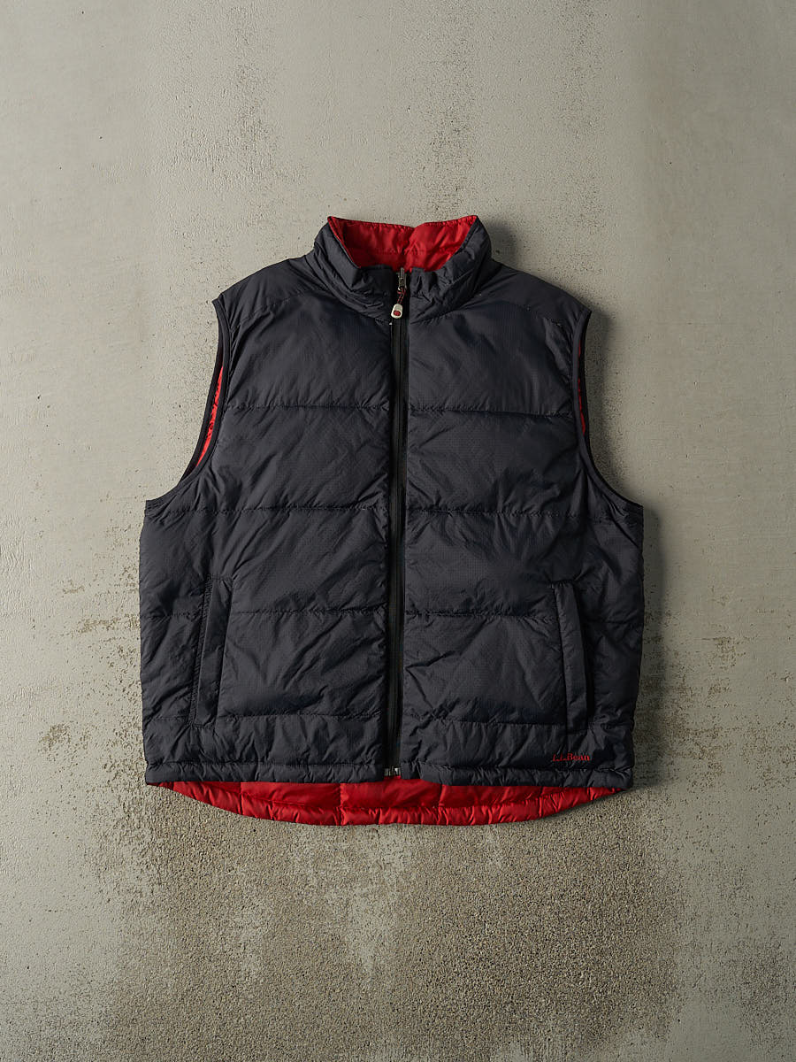 Vintage 90s Navy Blue & Red LL Bean Reversible Puffer Vest (L/XL)