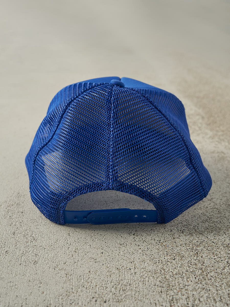 Vintage 90s Blue Rainbow Chrysler Foam Trucker Hat