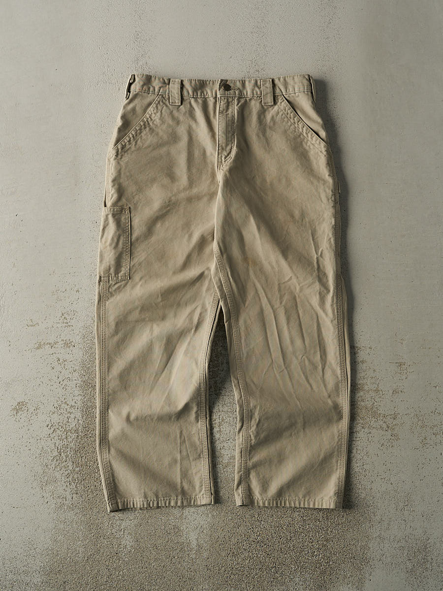 Vintage Y2K Beige Lightweight Carhartt Carpenter Pants (33x28)