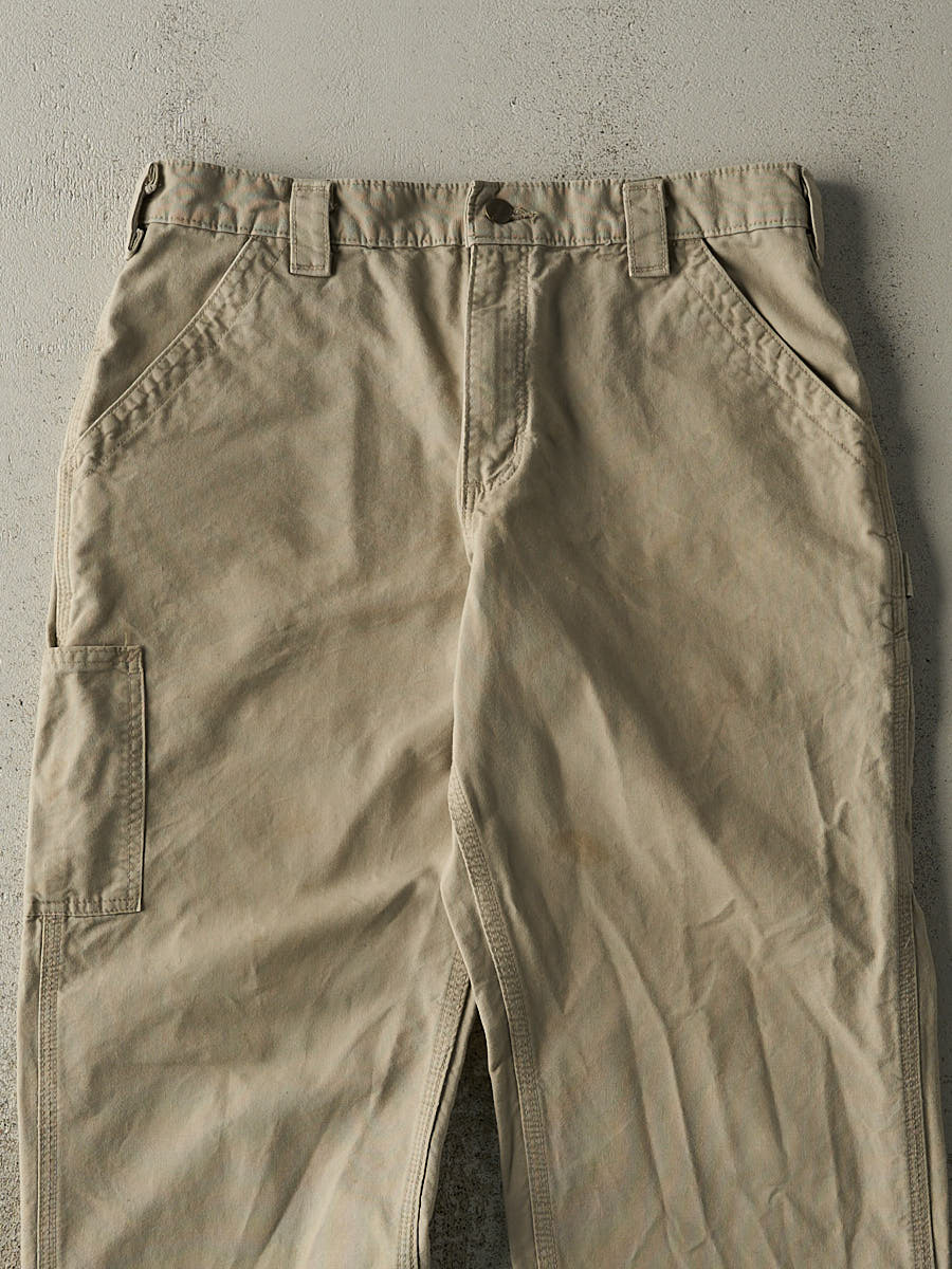 Vintage Y2K Beige Lightweight Carhartt Carpenter Pants (33x28)