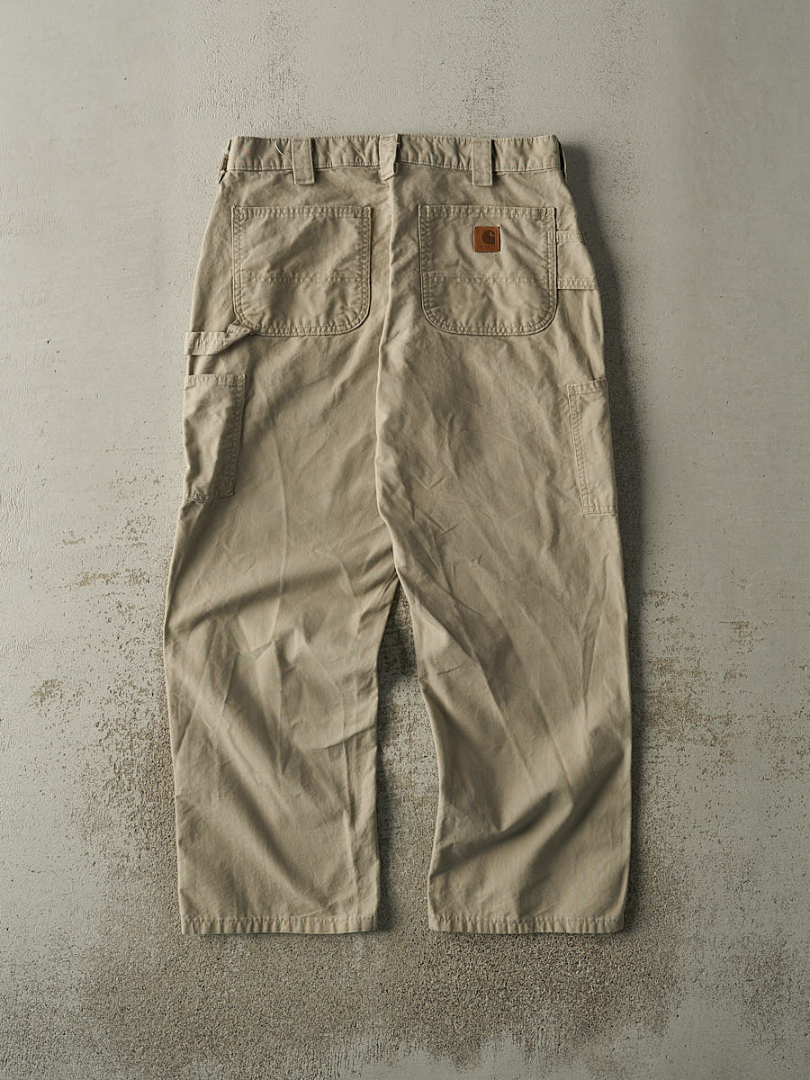 Vintage Y2K Beige Lightweight Carhartt Carpenter Pants (33x28)
