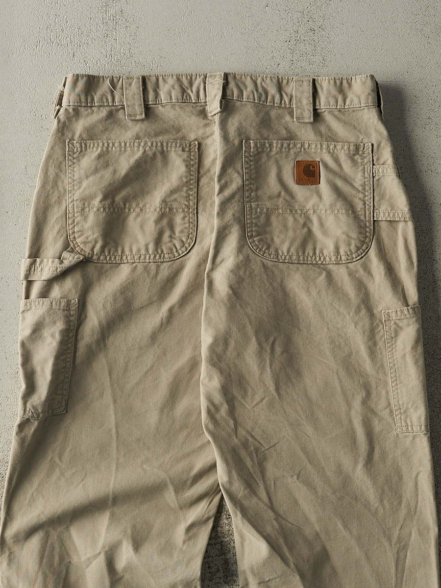 Vintage Y2K Beige Lightweight Carhartt Carpenter Pants (33x28)
