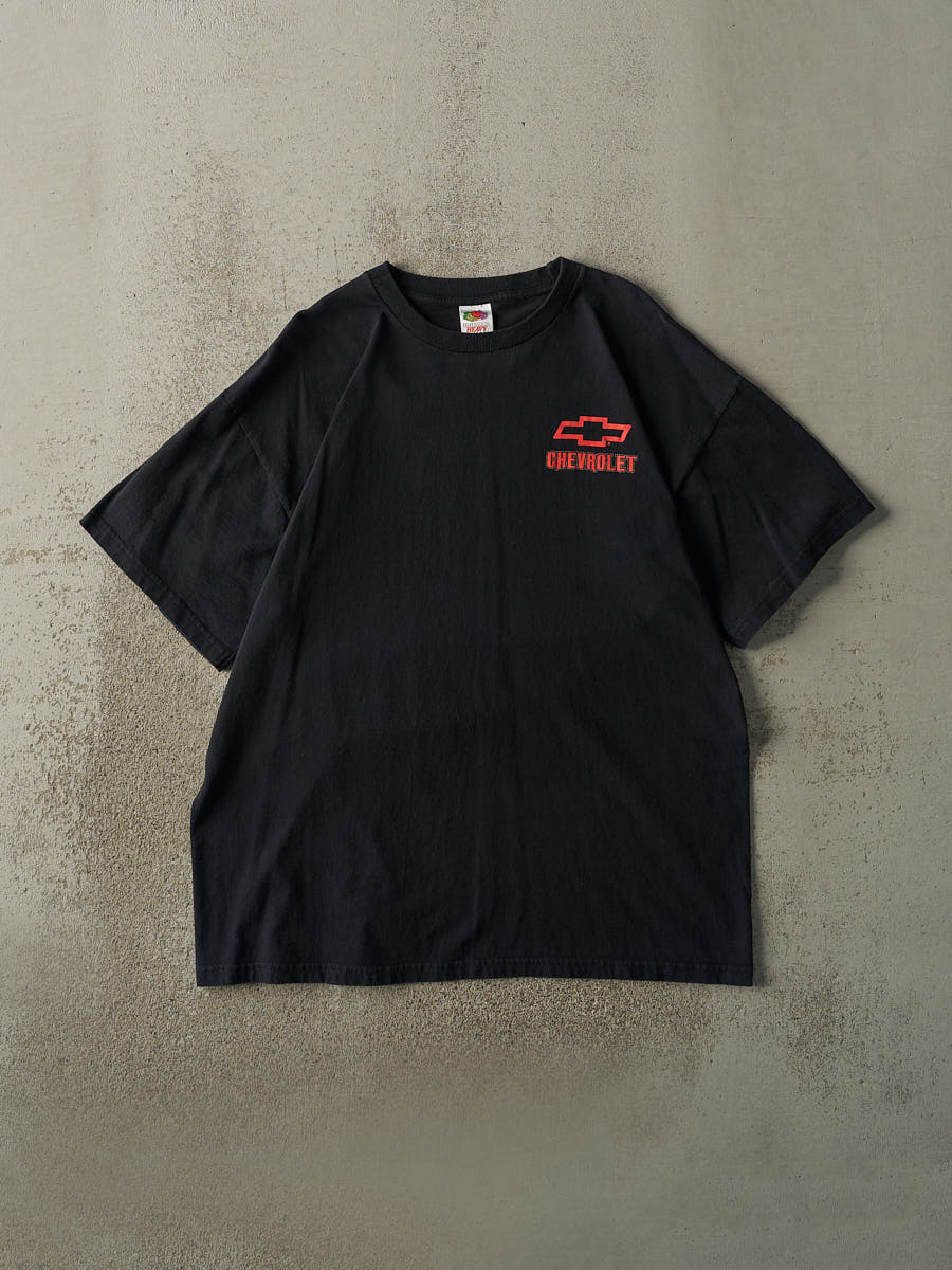 Vintage Y2K Black Chevrolet West Coast Choppers Flip Tee (XL)