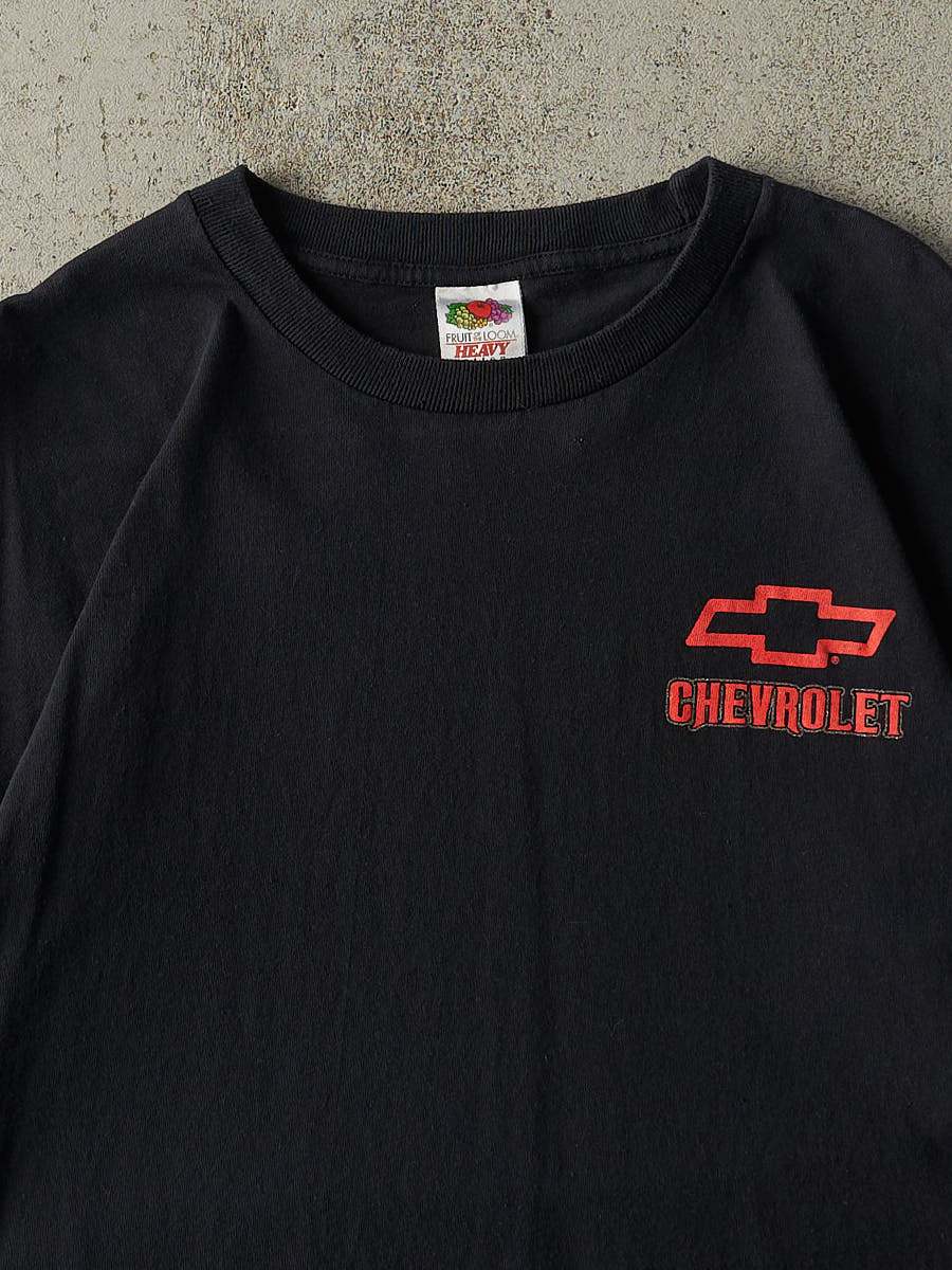 Vintage Y2K Black Chevrolet West Coast Choppers Flip Tee (XL)