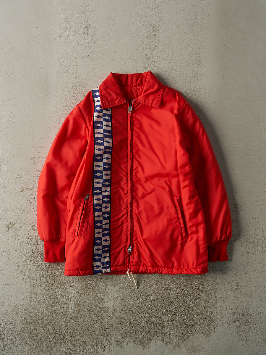 Vintage 70s Red Chevrolet Light Puffer Coat (M/L)