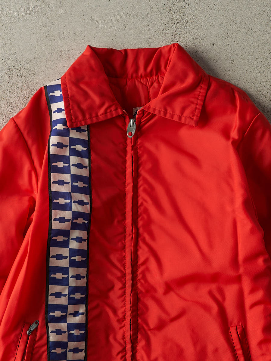 Vintage 70s Red Chevrolet Light Puffer Coat (M/L)