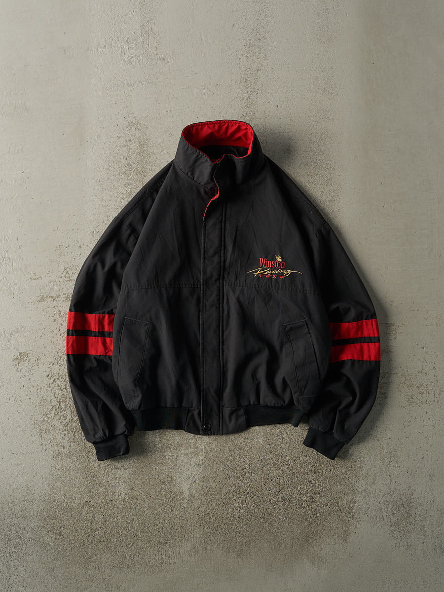 Vintage 90s Black Winston Racing Track Jacket (L/XL)