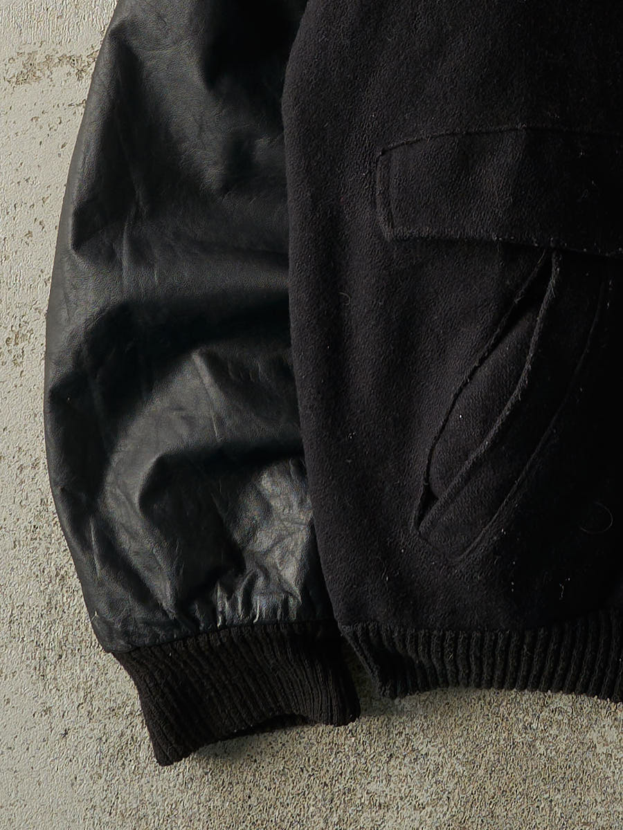 Vintage Y2K Black Chevrolet Embroidered Varsity Bomber Jacket (XXL)