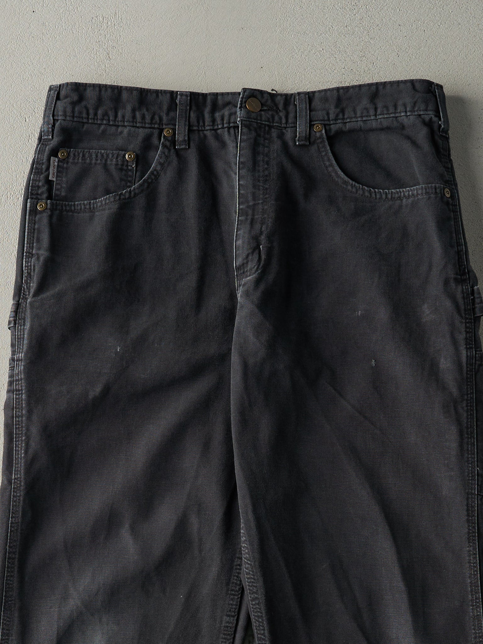 Vintage Y2K Black Carhartt Lightweight Carpenter Pants (34x31)