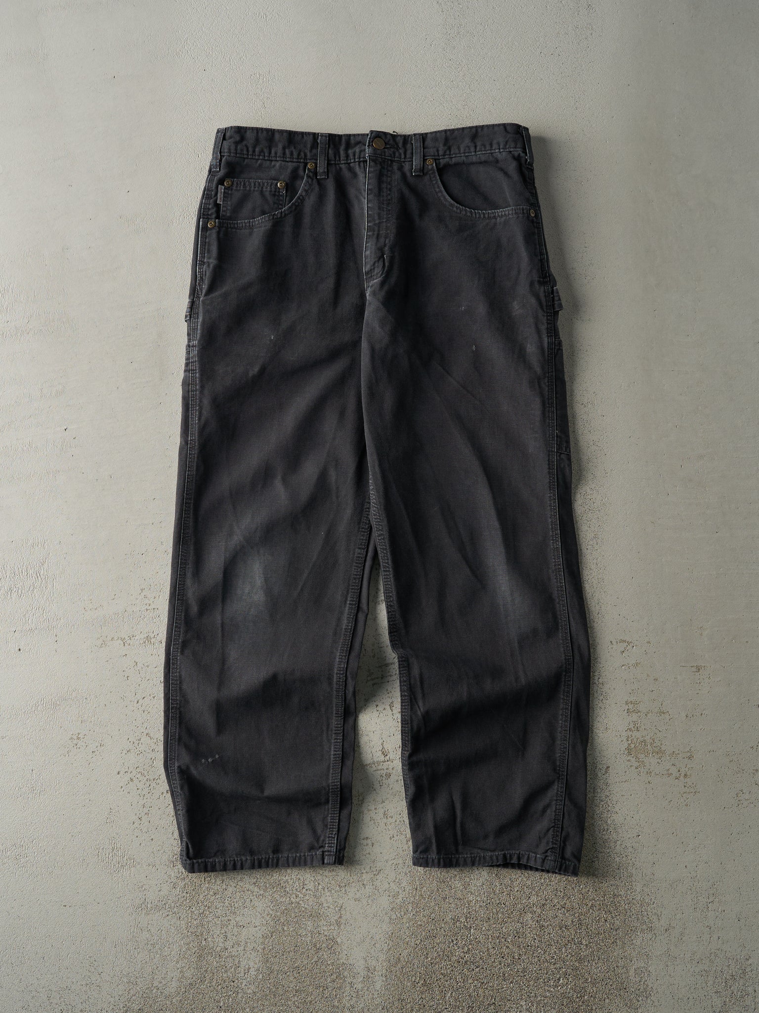 Vintage Y2K Black Carhartt Lightweight Carpenter Pants (34x31)