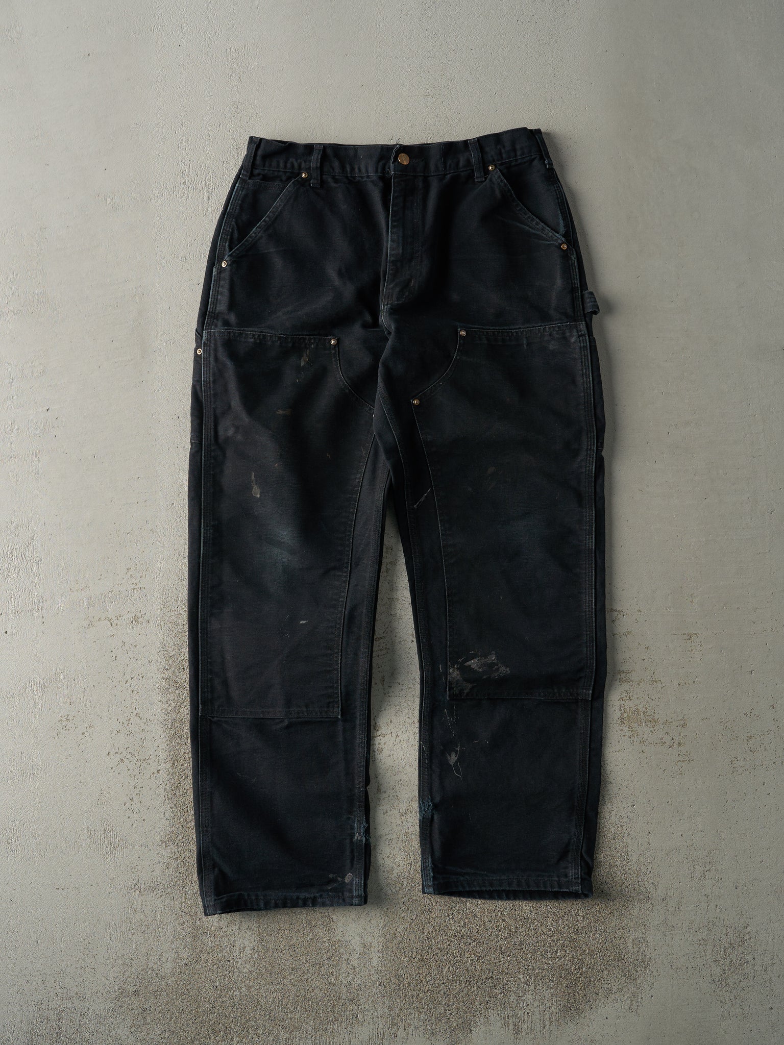 Vintage 90s Black Carhartt Double Knee Carpenter Pants (32x31)