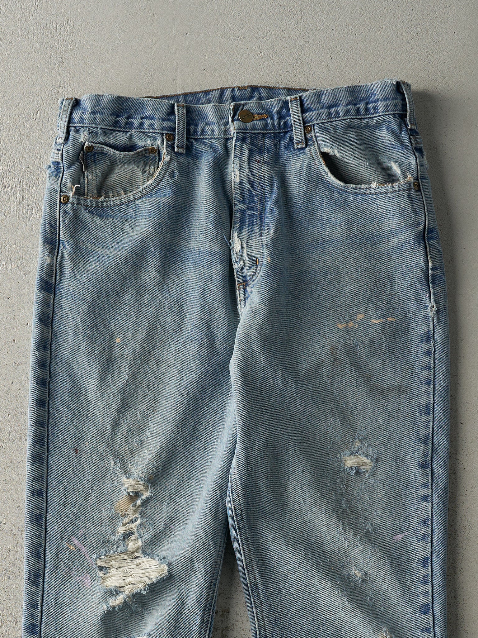 Vintage 90s Light Wash Carhartt Jeans (33x34)