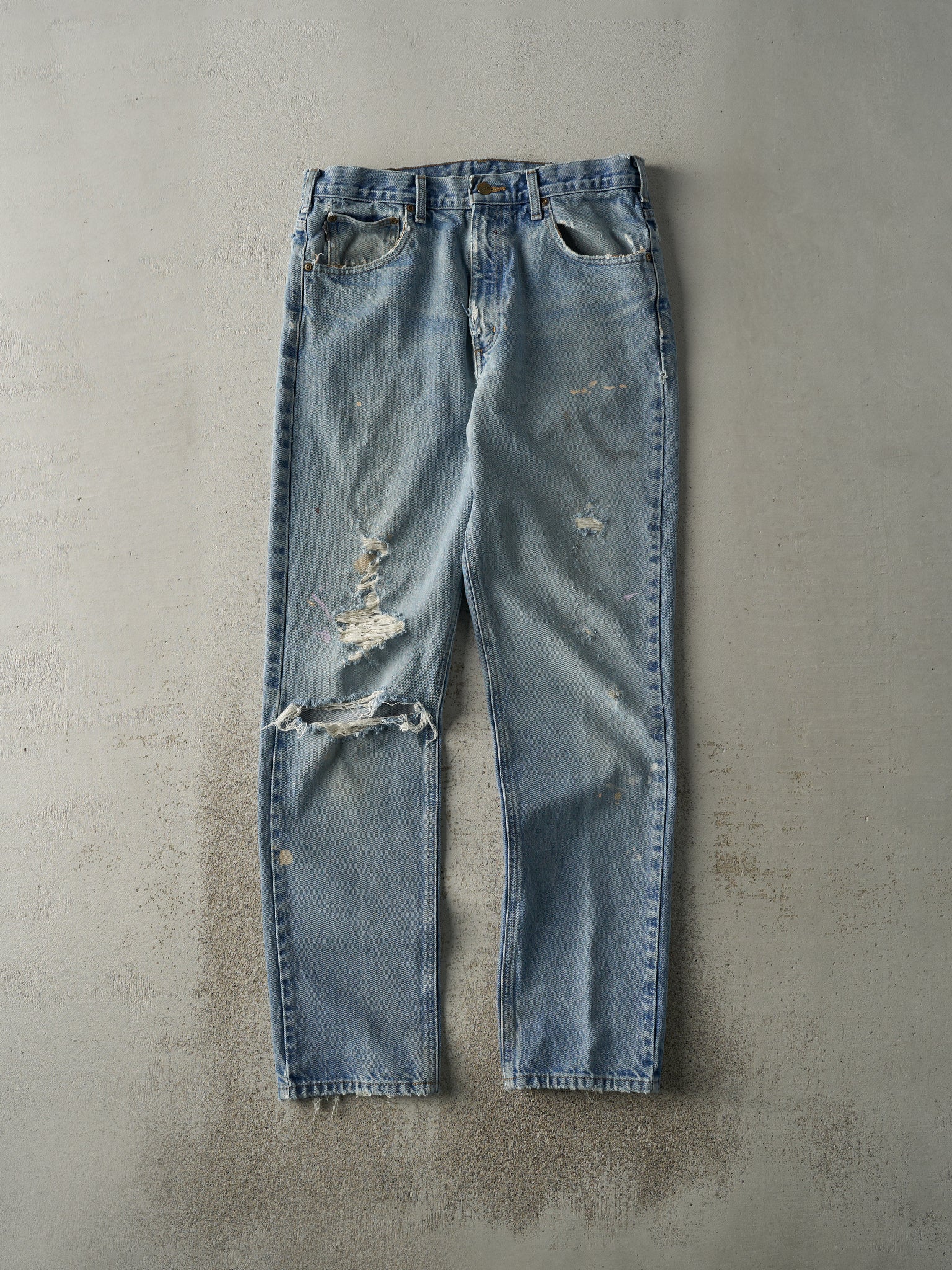 Vintage 90s Light Wash Carhartt Jeans (33x34)