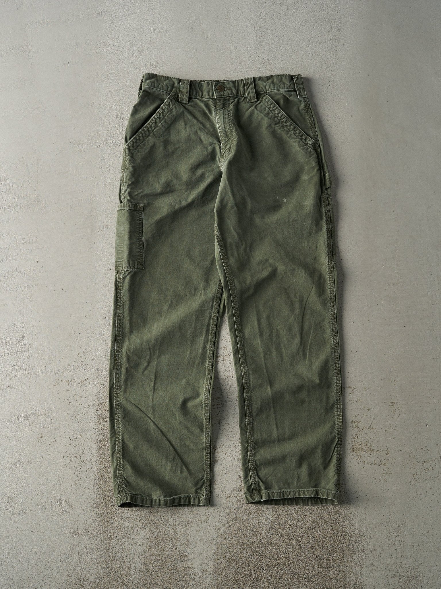 Vintage Y2K Green Carhartt Lightweight Carpenter Pants (31x31)