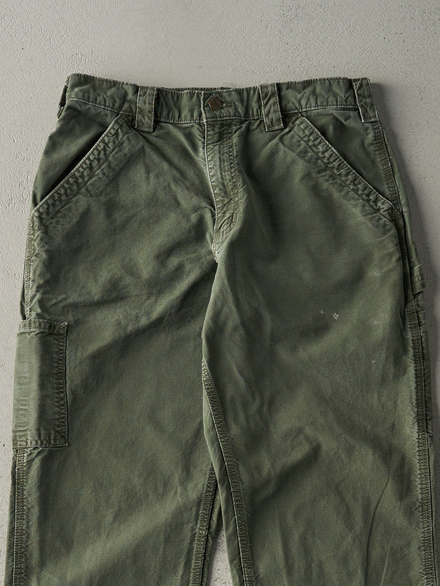 Vintage Y2K Green Carhartt Lightweight Carpenter Pants (31x31)