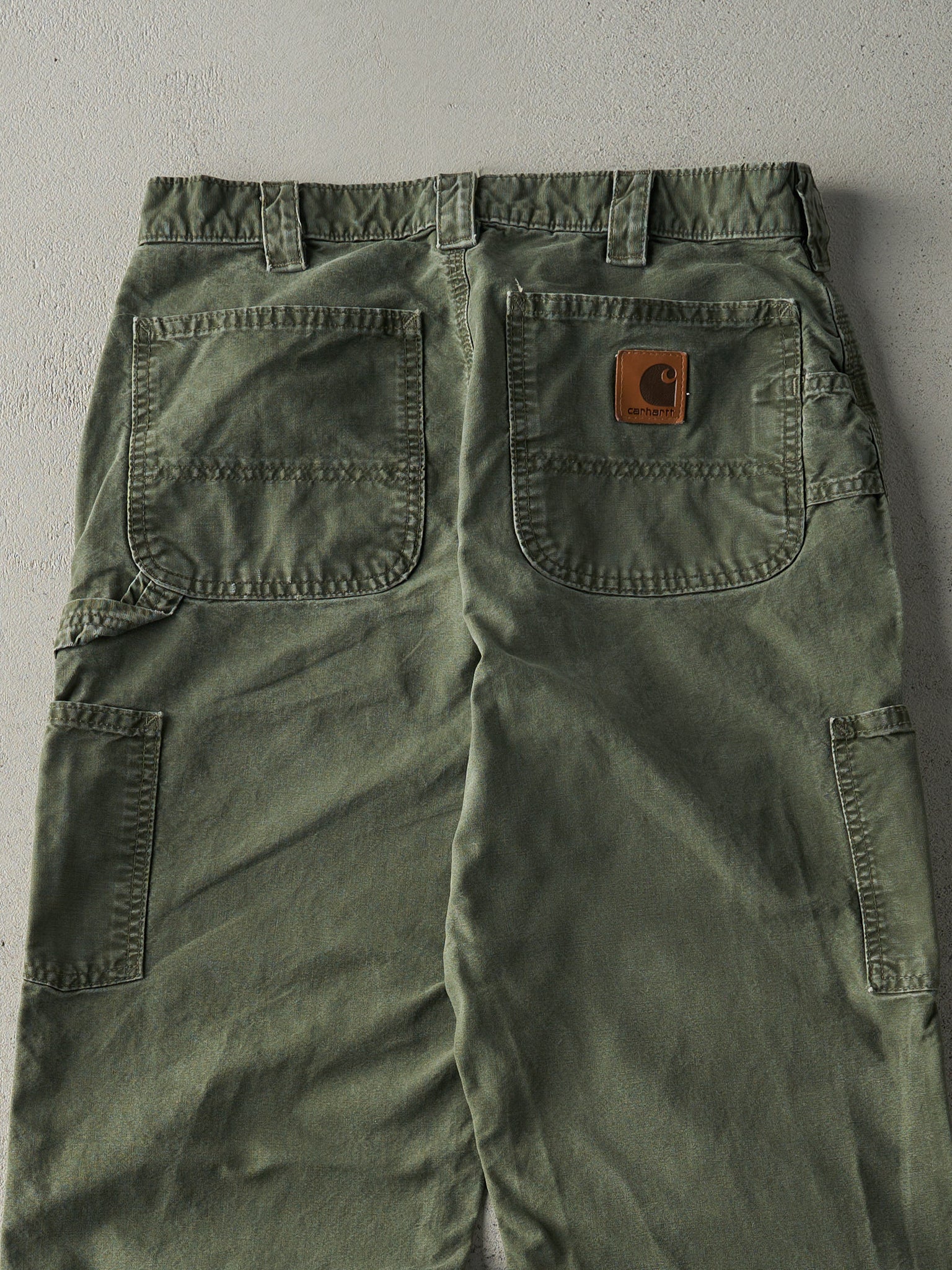 Vintage Y2K Green Carhartt Lightweight Carpenter Pants (31x31)