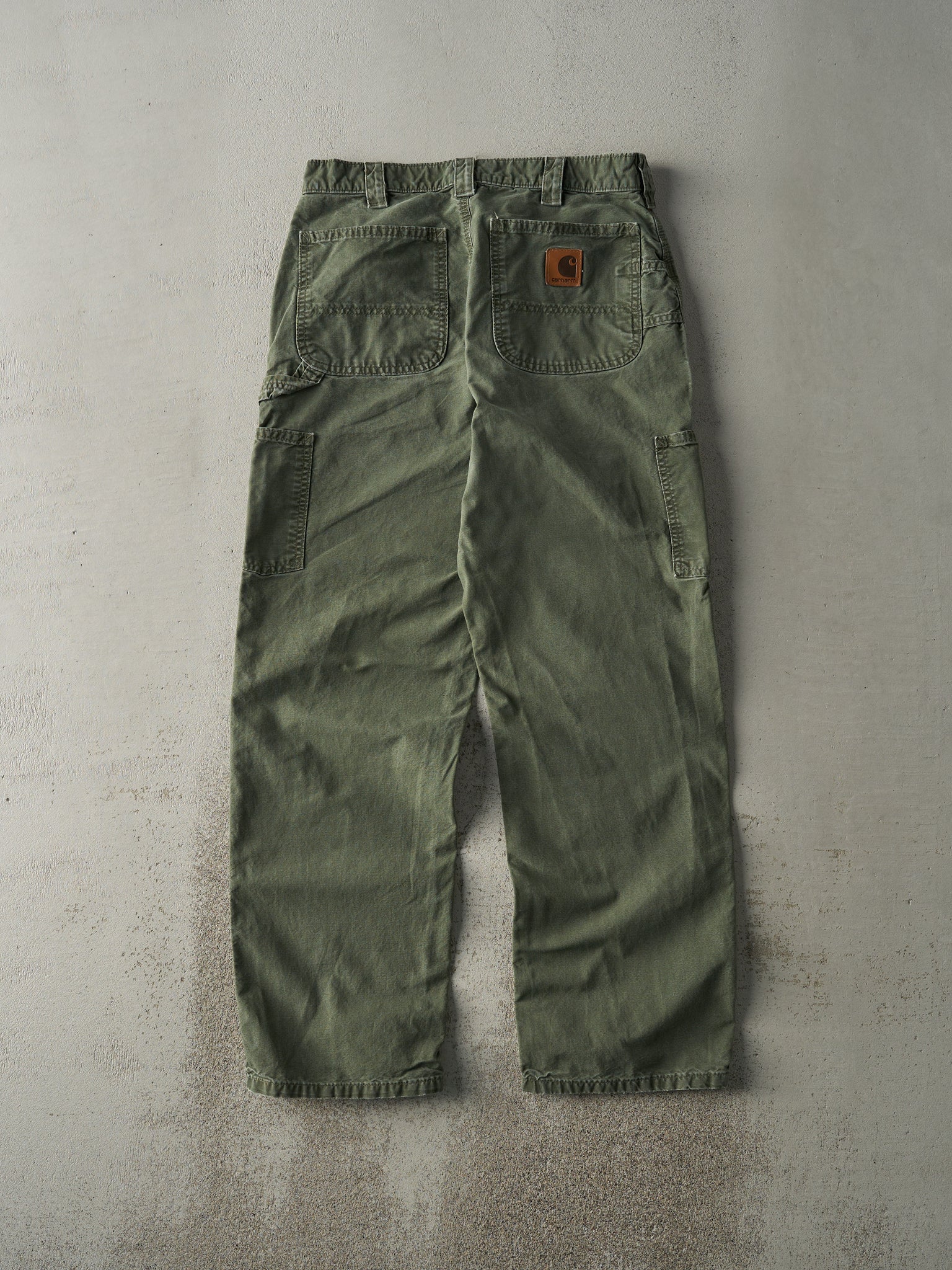 Vintage Y2K Green Carhartt Lightweight Carpenter Pants (31x31)