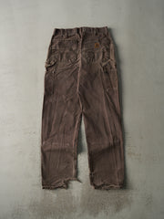 Vintage Y2K Brown Dungaree Fit Carhartt Double Knee Carpenter Pants (31.5x34)