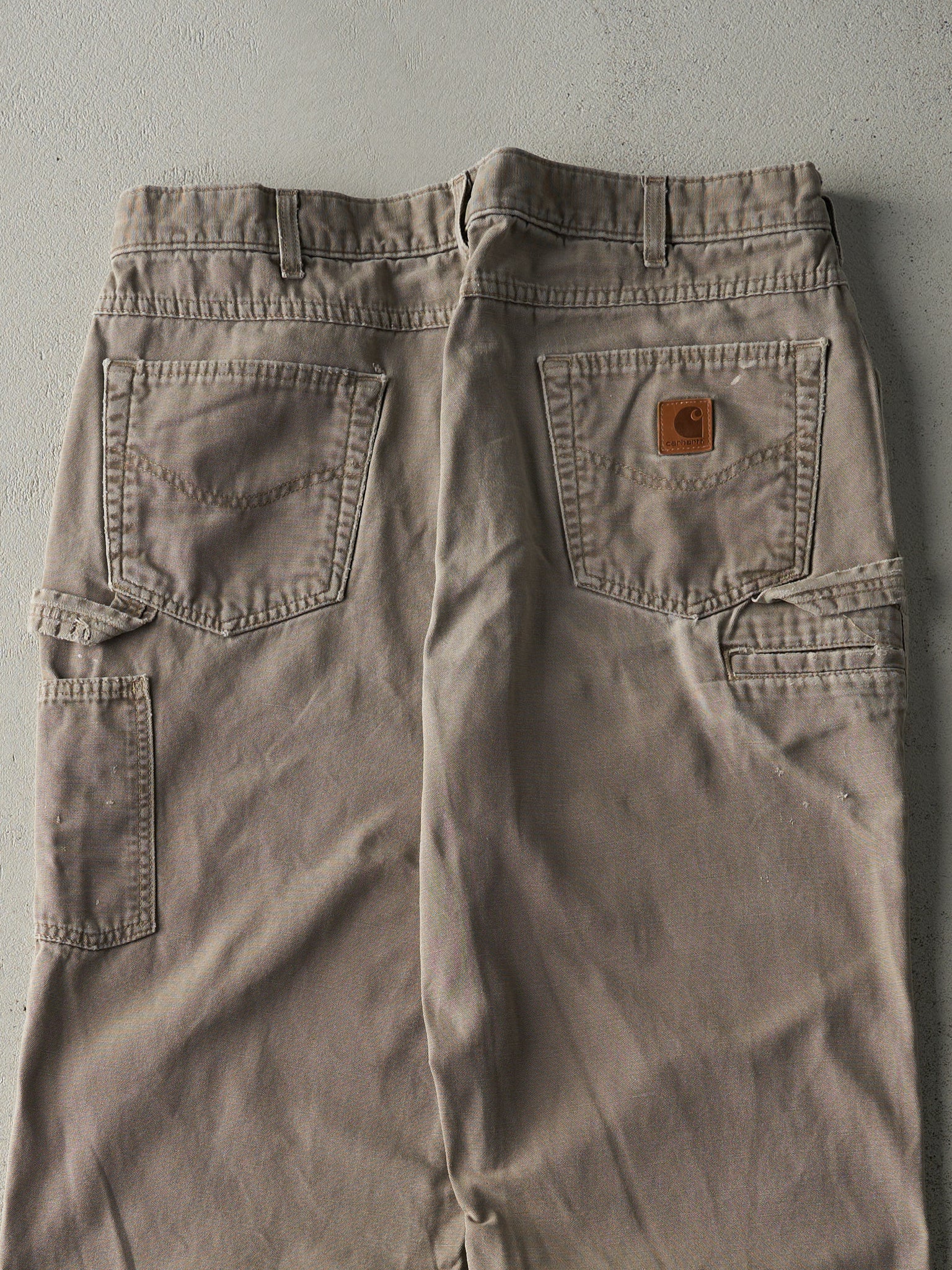 Vintage Y2K Beige Carhartt Lightweight Carpenter Pants (35.5x31)