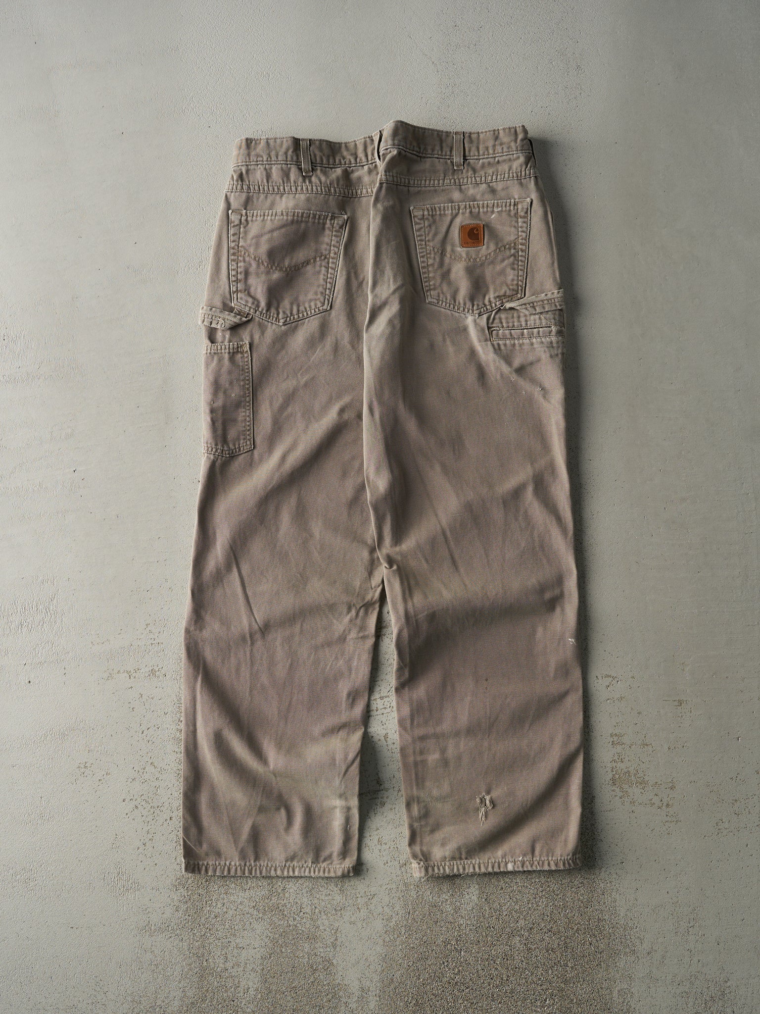 Vintage Y2K Beige Carhartt Lightweight Carpenter Pants (35.5x31)