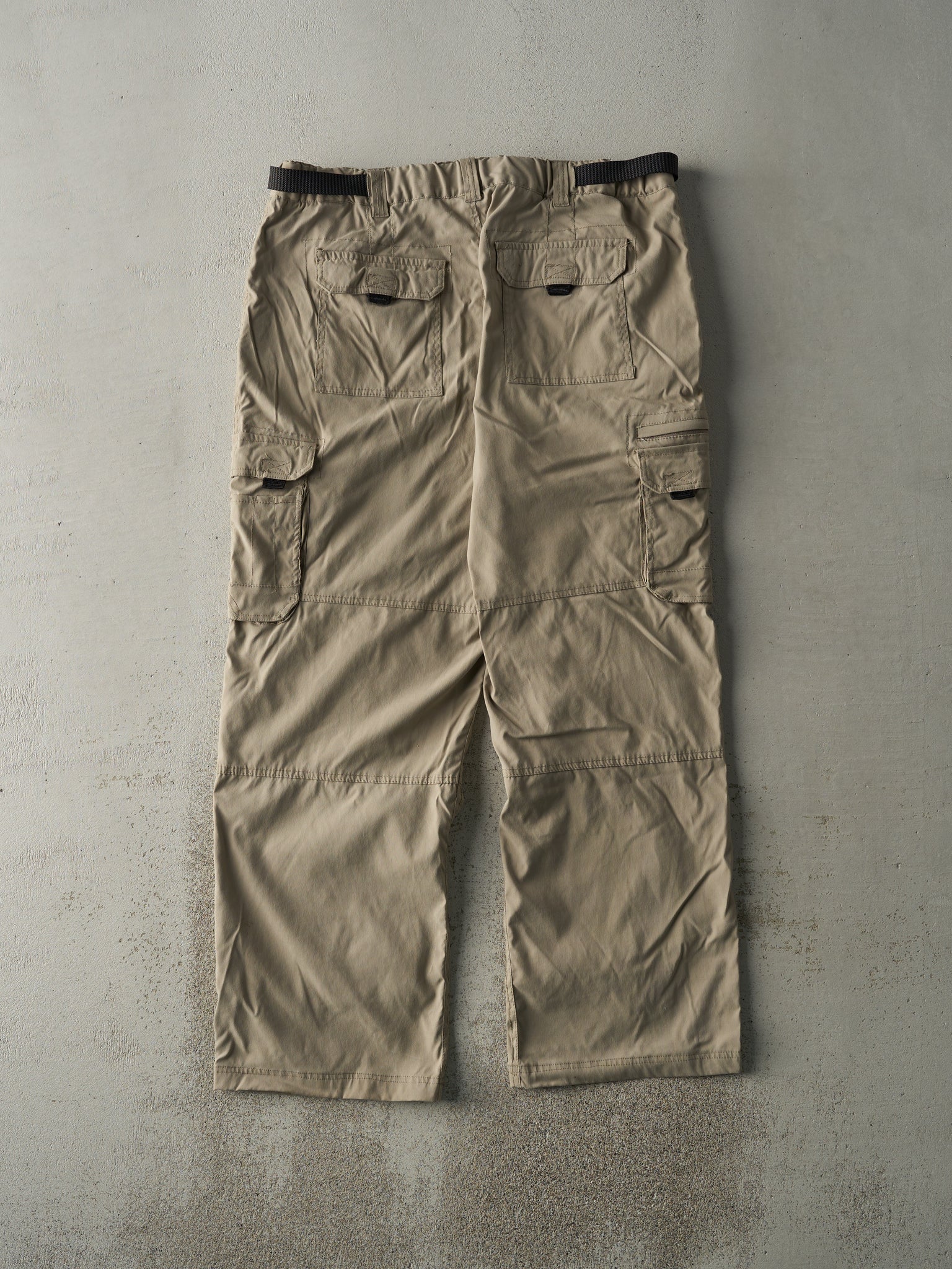 Vintage Y2K Beige Light Weight Cargo Utility Pants (36x29.5)