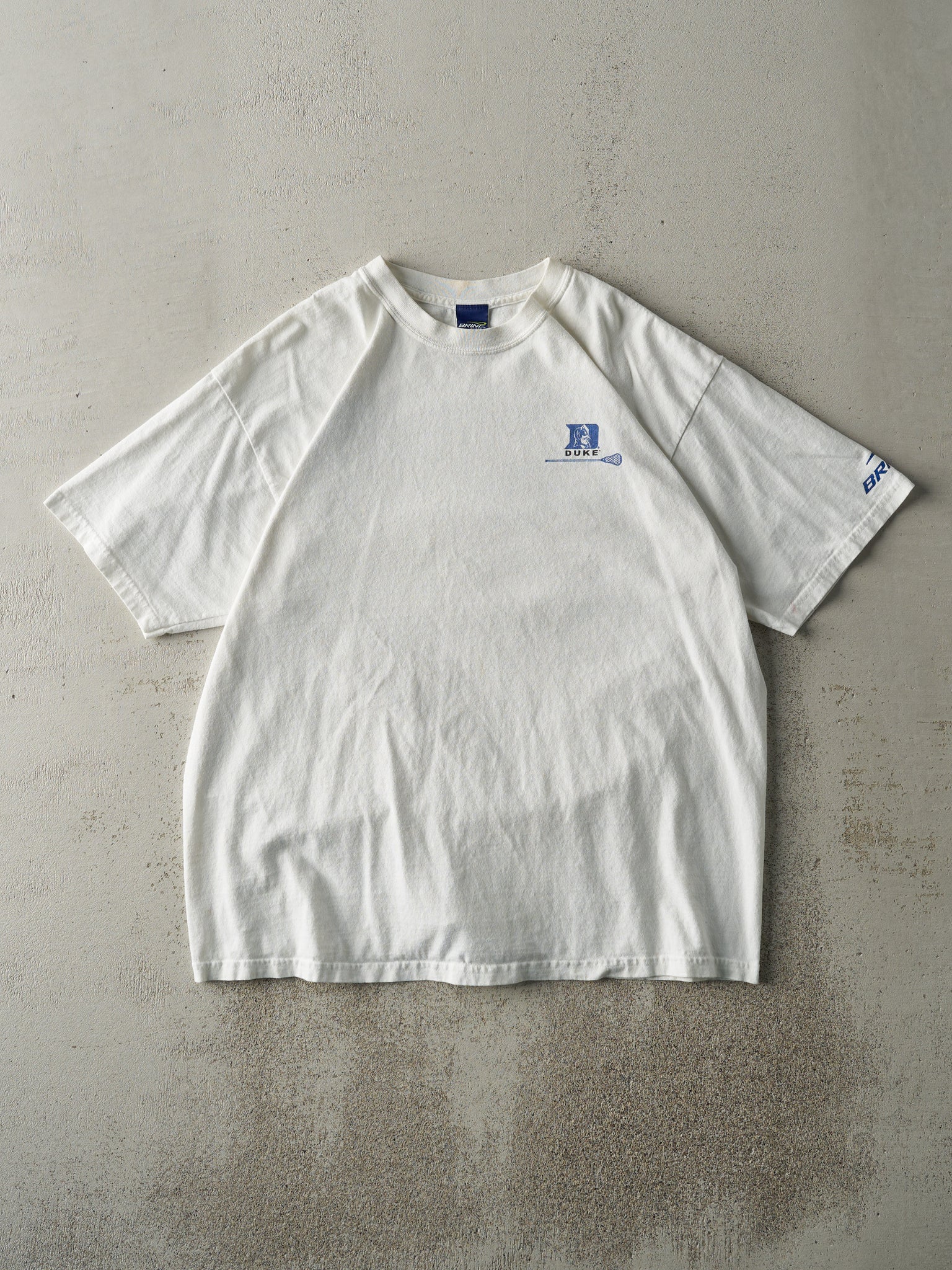 Vintage Y2K White Duke University Blue Devils Tee (M/L)