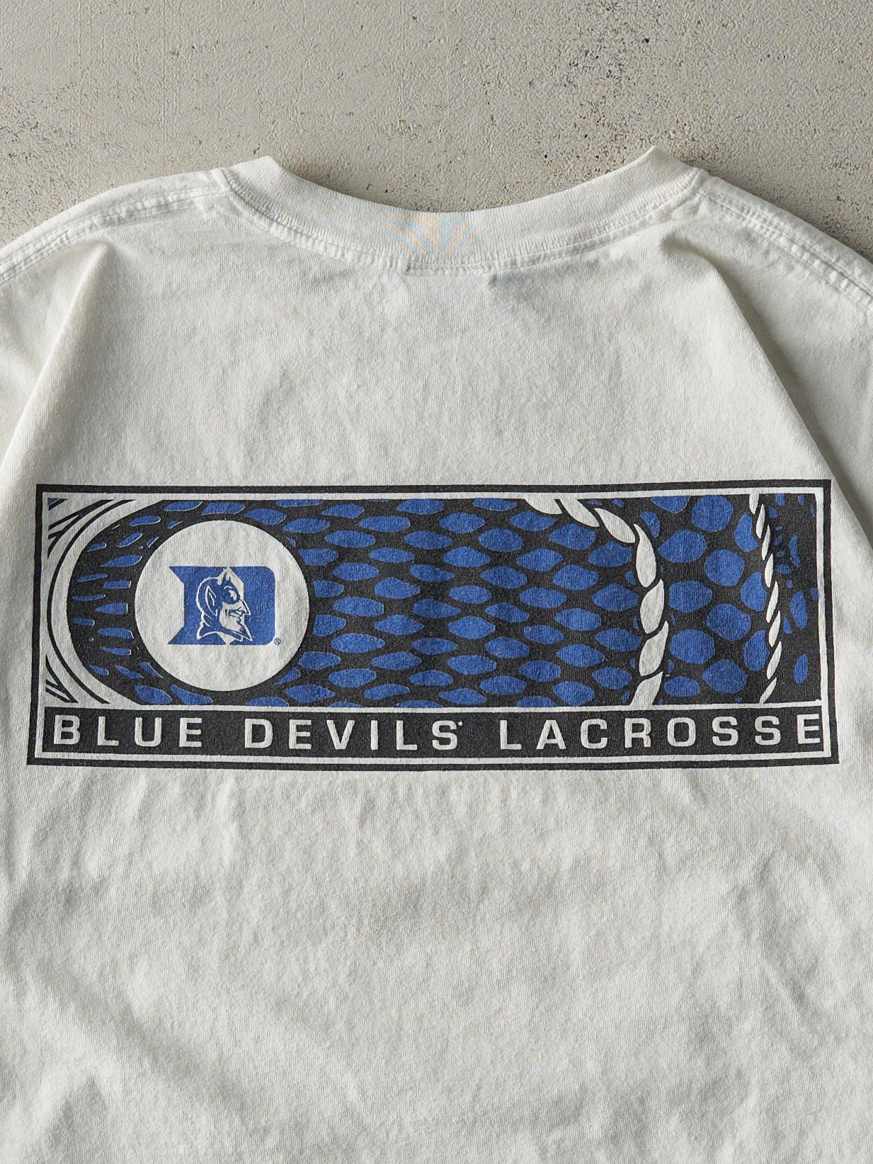 Vintage Y2K White Duke University Blue Devils Tee (M/L)