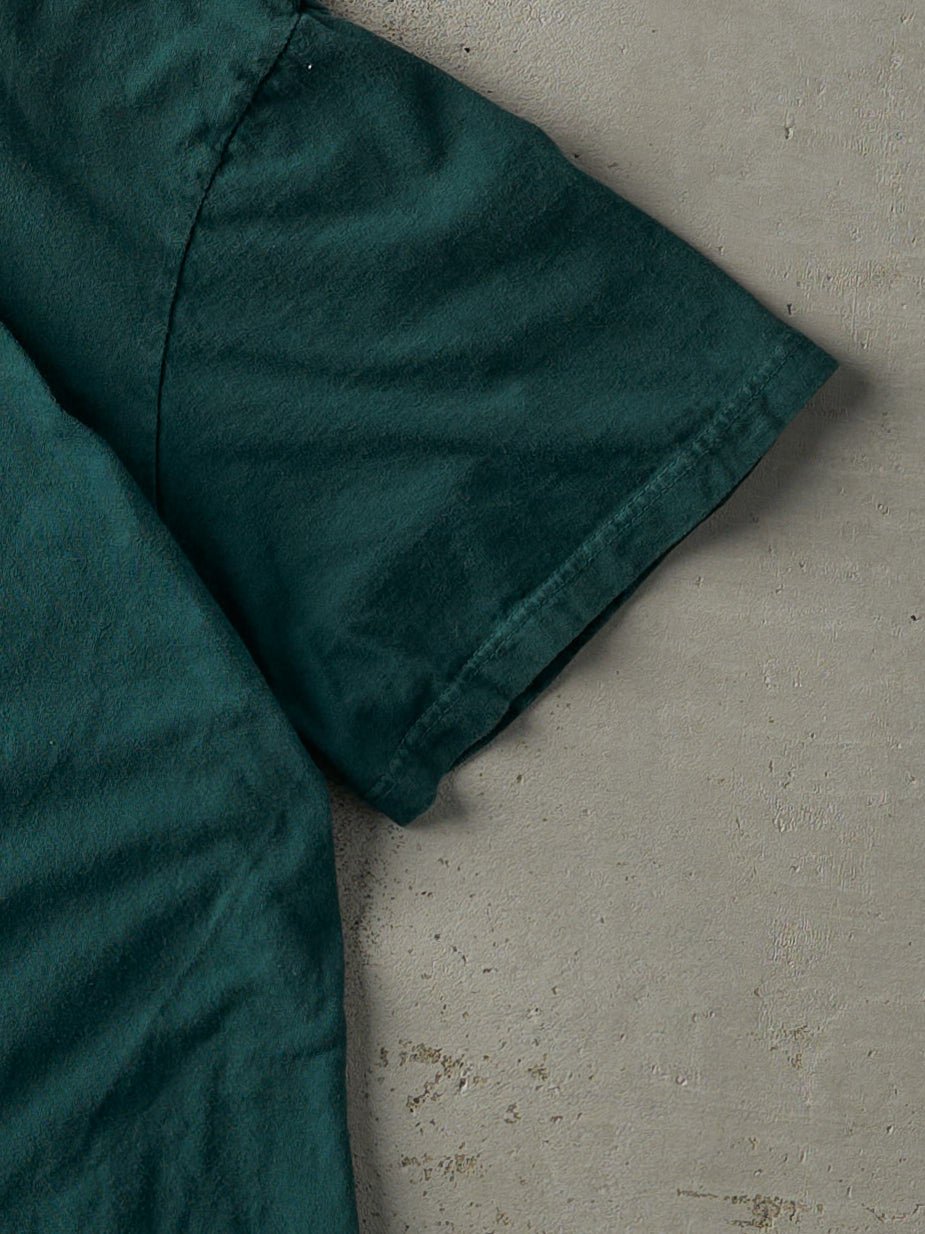 Vintage 90s Forest Green Embroidered Polo Tee (L)